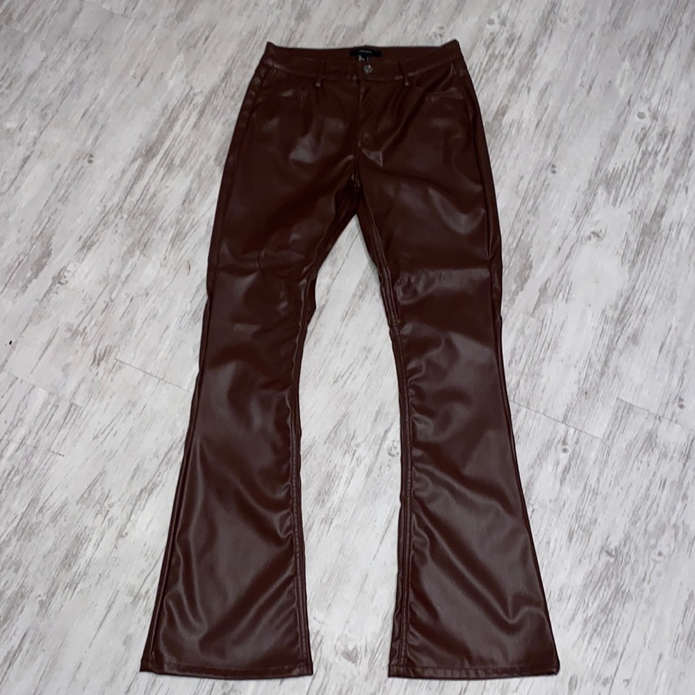 Chocolate brown leather pants